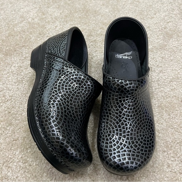 Dansko Women Professional Pro Clogs Nursing Black Silver Shoes Sz 41 US 10.5/11 - Picture 11 of 16